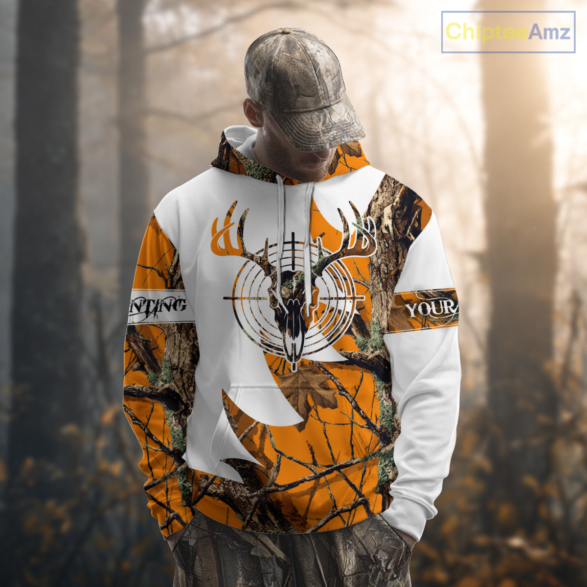 Custom Deer Skull Hunting Shirt 3D All Over Print Camo & Personalized Name, Gifts for Hunter NHT31