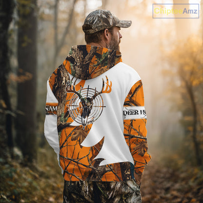Custom Deer Skull Hunting Shirt 3D All Over Print Camo & Personalized Name, Gifts for Hunter NHT31
