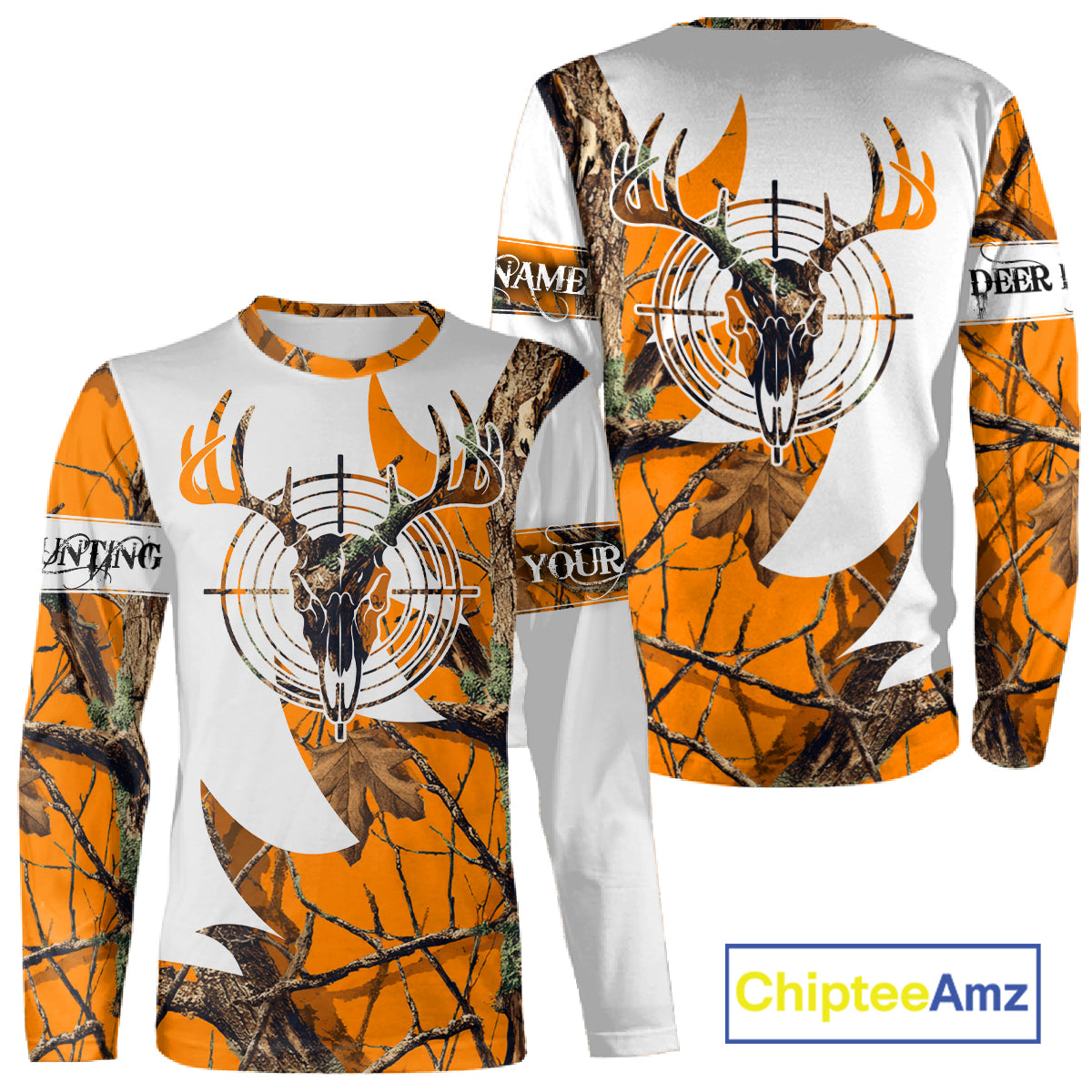 Custom Deer Skull Hunting Shirt 3D All Over Print Camo & Personalized Name, Gifts for Hunter NHT31