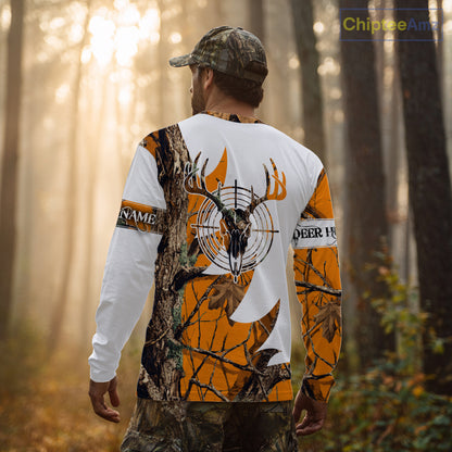 Custom Deer Skull Hunting Shirt 3D All Over Print Camo & Personalized Name, Gifts for Hunter NHT31