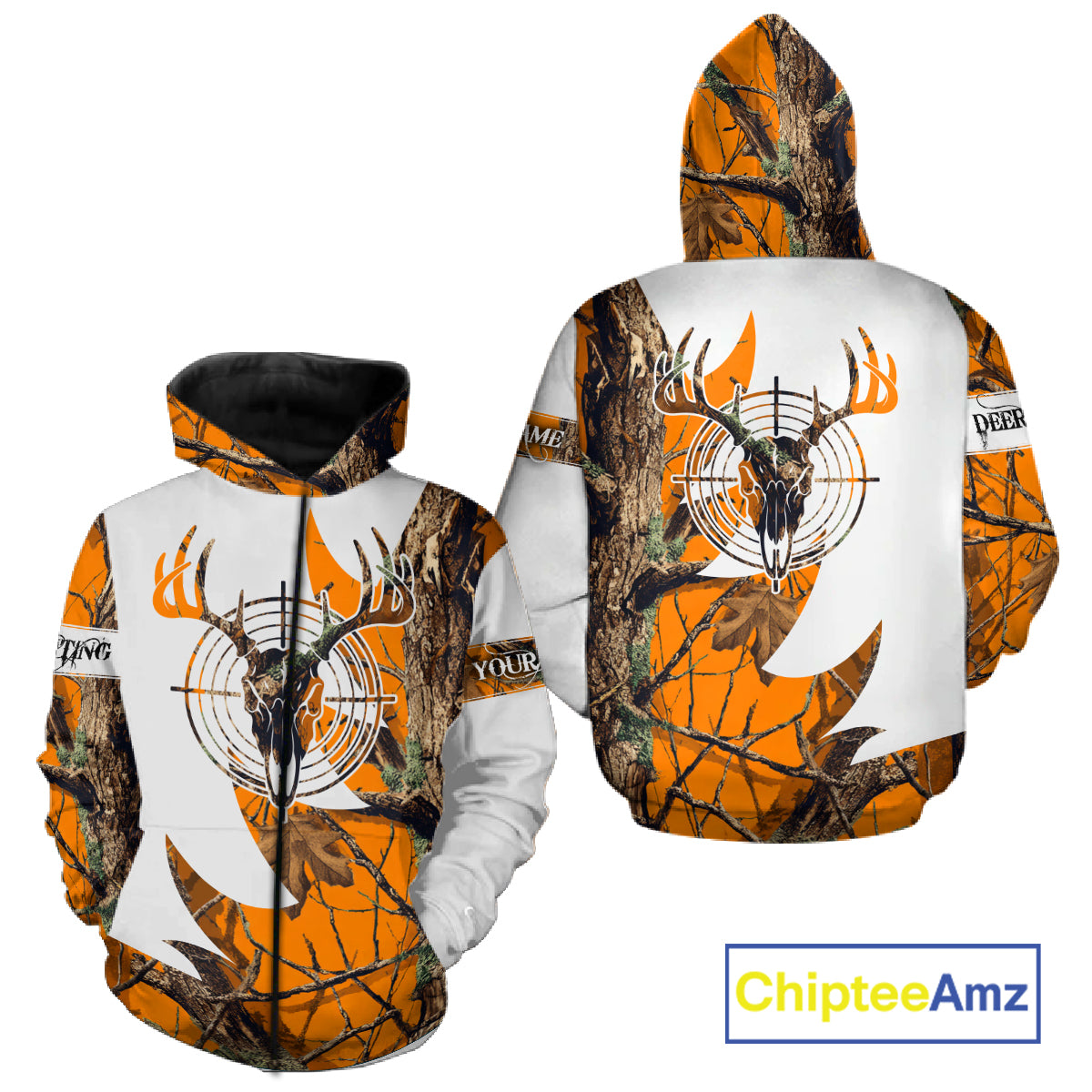 Custom Deer Skull Hunting Shirt 3D All Over Print Camo & Personalized Name, Gifts for Hunter NHT31