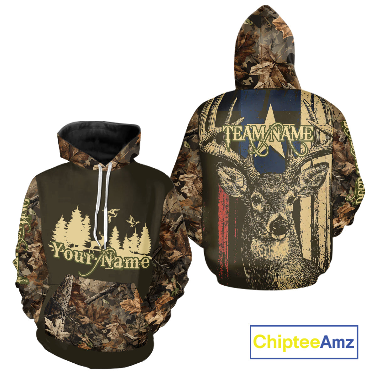 Deer hunting Shirt 3D All Over Print With Texas Flag & Forest Camo Best Gift For Hunter NHT30