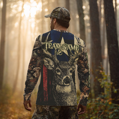 Deer hunting Shirt 3D All Over Print With Texas Flag & Forest Camo Best Gift For Hunter NHT30
