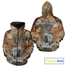 Load image into Gallery viewer, Season Deer Hunting Shirt Brown Green Camo 3D Custom Name Clothes For Hunters NHT91