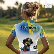 Load image into Gallery viewer, Personalized Pirate Parrot Womens Golf Polo Shirt Custom Pirate Bird Golf Jersey NHT1188