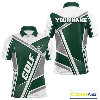 Green Mens Golf Polo Shirt Custom Golf Shirts For Team Personalized Golf Gifts NHT721