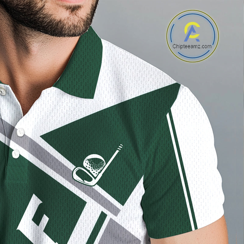 Green Mens Golf Polo Shirt Custom Golf Shirts For Team Personalized Golf Gifts NHT721