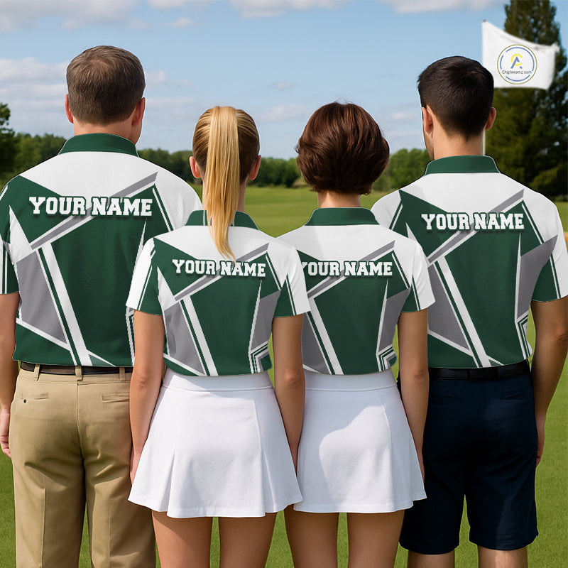 Green Mens Golf Polo Shirt Custom Golf Shirts For Team Personalized Golf Gifts NHT721