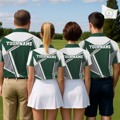 Green Mens Golf Polo Shirt Custom Golf Shirts For Team Personalized Golf Gifts NHT721