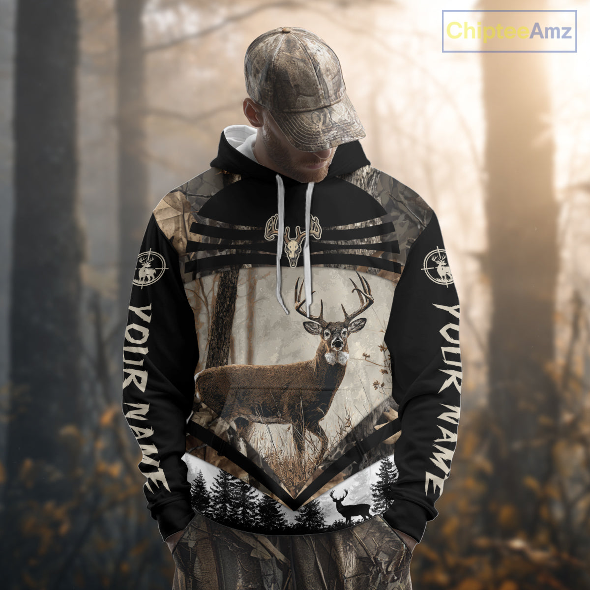 Best Deer Hunting Shirt 3D Custom Name Hoodie, Hunting Sweatshirt for Men NHT349
