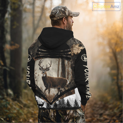 Best Deer Hunting Shirt 3D Custom Name Hoodie, Hunting Sweatshirt for Men NHT349