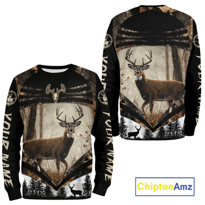 Best Deer Hunting Shirt 3D Custom Name Hoodie, Hunting Sweatshirt for Men NHT349