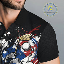 Load image into Gallery viewer, Patriotic Golf Polo Shirt Custom USA Flag Golf Shirt For Men, Golf Apparel Gift For Golfers NHT904
