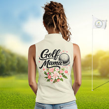 Load image into Gallery viewer, Beige Golf Mama Womens Polo Shirt, Funny Golf Mom Shirt, Mothers Day Gift For Golf Lover Mom, Ladies Golf Polo NHT752