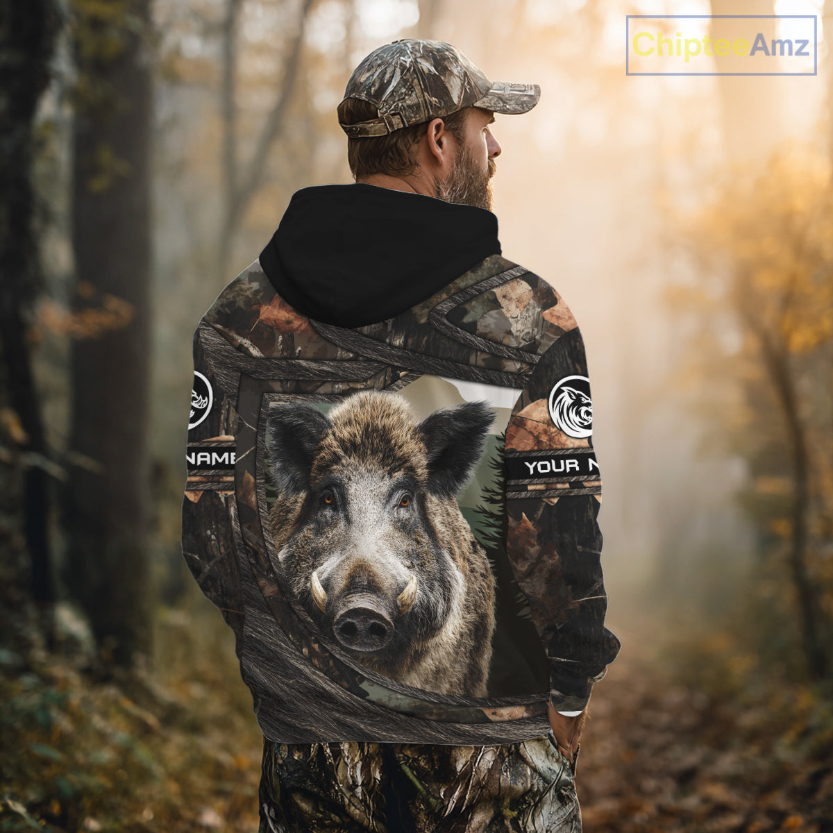 Personalized Wild Boar Hunting Camo Full Printing Shirts Wild Hog Hunting Gift for Hunters NHT142