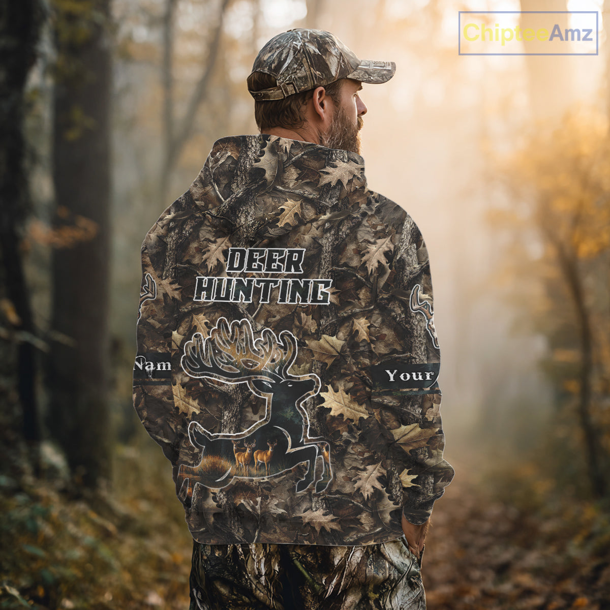 Best Deer Hunting Shirt 3D All-Over Print with Deer Forest Camo, Hunting Hoodie For Men NHT374