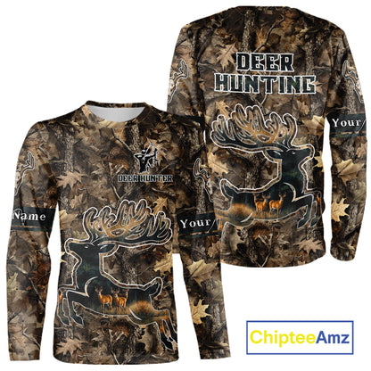 Best Deer Hunting Shirt 3D All-Over Print with Deer Forest Camo, Hunting Hoodie For Men NHT374