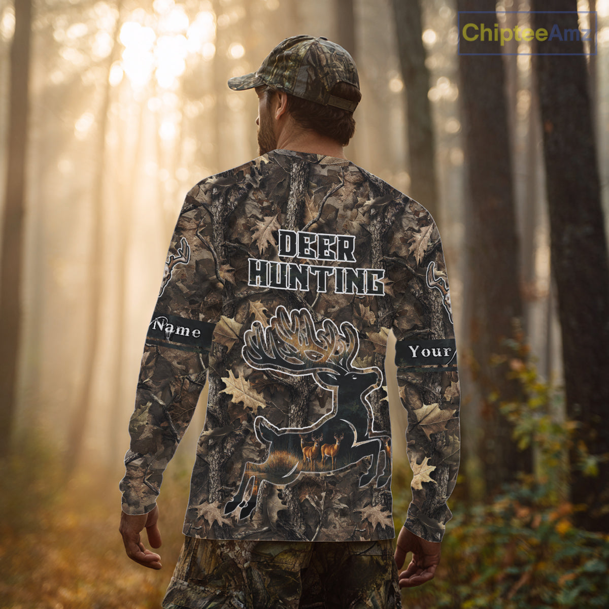 Best Deer Hunting Shirt 3D All-Over Print with Deer Forest Camo, Hunting Hoodie For Men NHT374