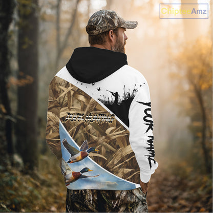 Mallard Duck Hunting Shirts, Best Hoodie Hunting Gifts, Duck Hunting Camo Shirts NHT375