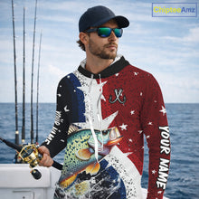 Load image into Gallery viewer, Personalized Texas Flag Crappie Fishing Shirt Jerseys, Texas Crappie Fishing Shirts Long Sleeve Hooded For Men NHT759