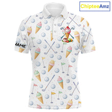 Load image into Gallery viewer, Funny Ice Cream Mens Golf Polo Shirts Jersey – Personalized Team Name Golf Shirt NHT809