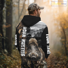 Load image into Gallery viewer, Wild Boar Hunting Camo Custom Name Shirts, Personalized Boar Hunting Clothes NHT324