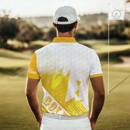Personalized Golf Shirt Beer Style – Custom Name Polo, Gift For Dad, Golfer Gift Idea NHT672