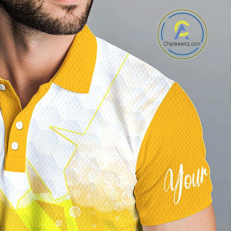 Personalized Golf Shirt Beer Style – Custom Name Polo, Gift For Dad, Golfer Gift Idea NHT672