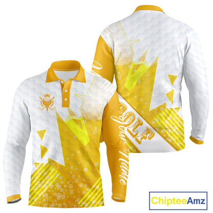 Personalized Golf Shirt Beer Style – Custom Name Polo, Gift For Dad, Golfer Gift Idea NHT672
