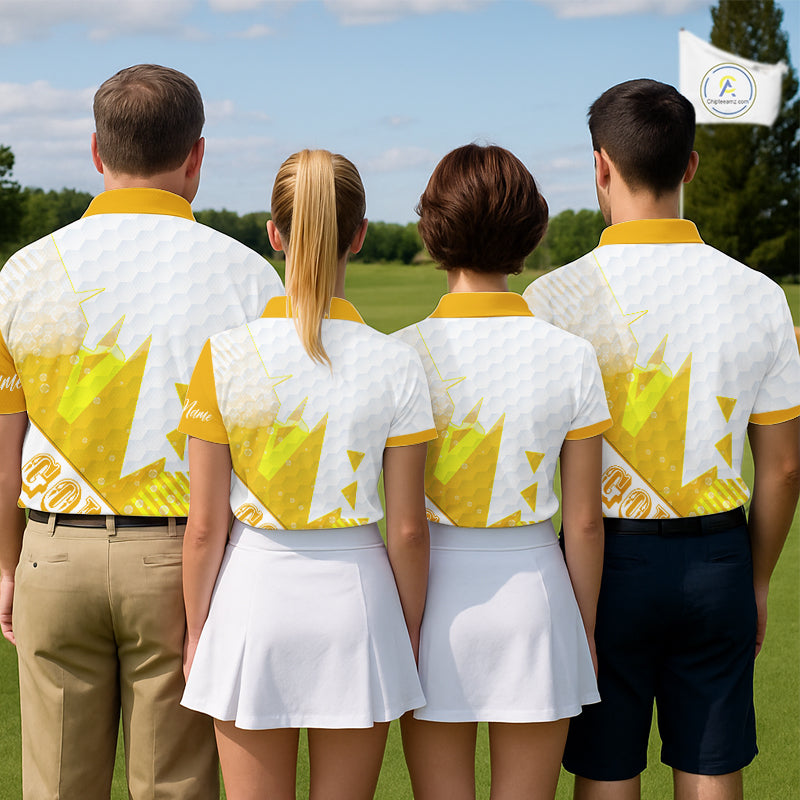 Personalized Golf Shirt Beer Style – Custom Name Polo, Gift For Dad, Golfer Gift Idea NHT672