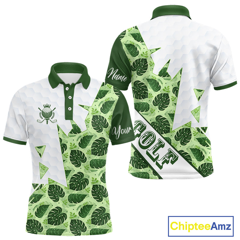 Personalized Golf Shirt Tropical Style – Custom Name Polo, Gift For Dad, Golfer Gift Idea NHT673