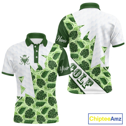 Personalized Golf Shirt Tropical Style – Custom Name Polo, Gift For Dad, Golfer Gift Idea NHT673