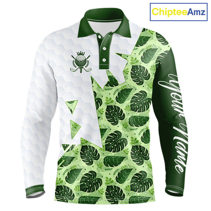 Personalized Golf Shirt Tropical Style – Custom Name Polo, Gift For Dad, Golfer Gift Idea NHT673