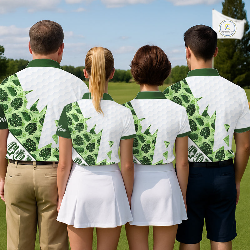 Personalized Golf Shirt Tropical Style – Custom Name Polo, Gift For Dad, Golfer Gift Idea NHT673