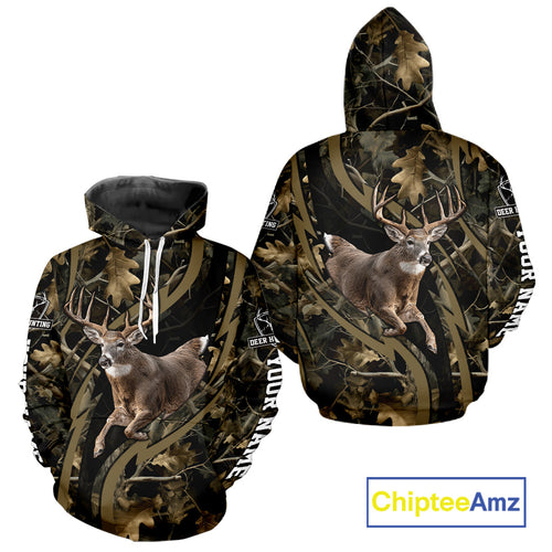 Custom Camo Forest 3D Animal Deer Hunting Shirt Best Hunting Clothes For Season NHT303