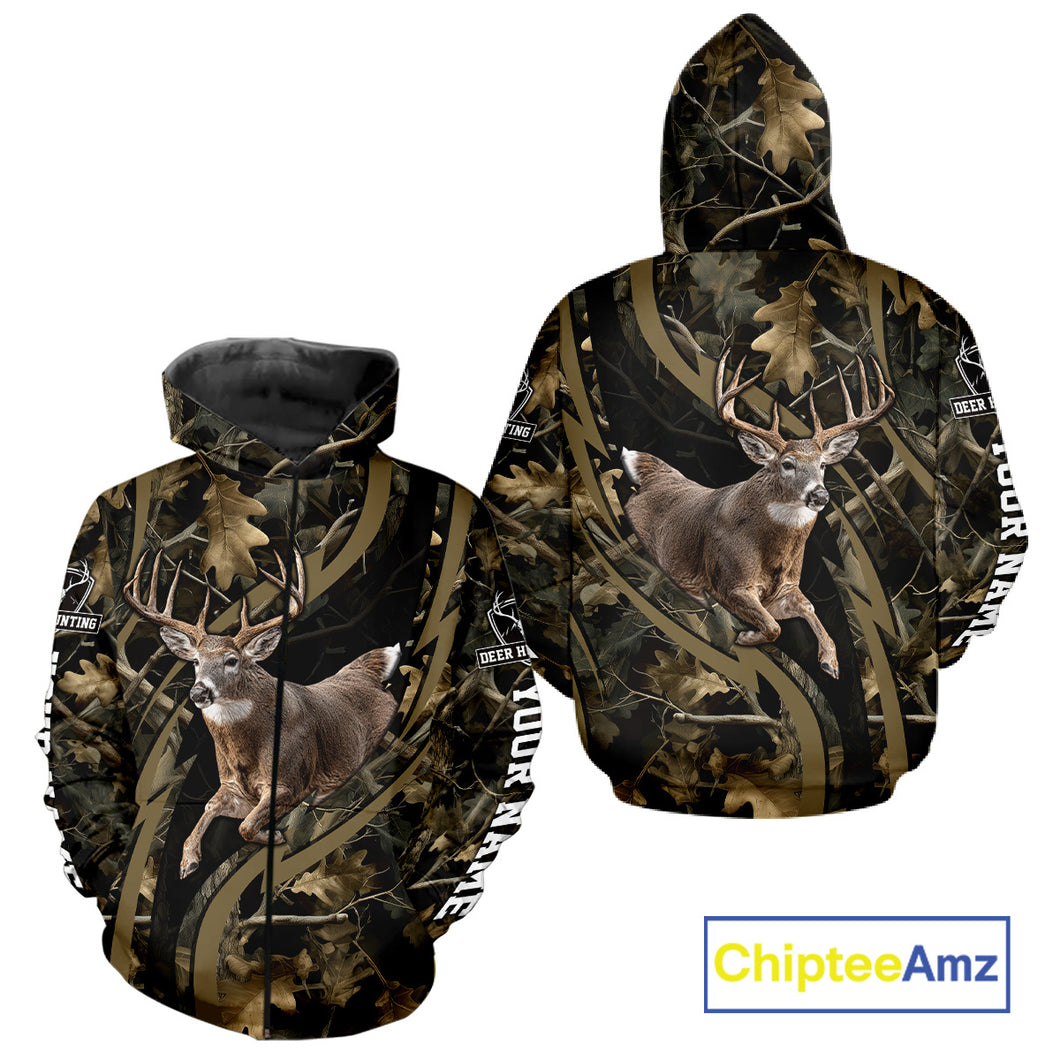 Custom Camo Forest 3D Animal Deer Hunting Shirt Best Hunting Clothes For Season NHT303
