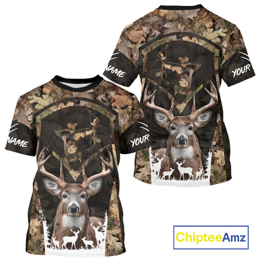 Forest Camo Deer Hunting Shirt, Hunting Hoodie for Deer Hunters, Season Deer Hunting NHT371
