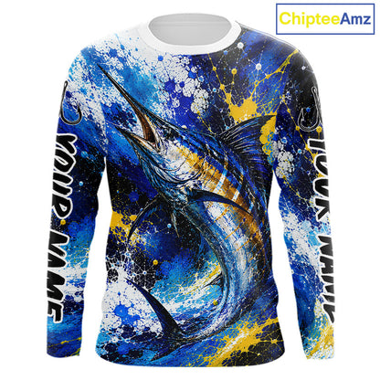 Custom Marlin Fishing Jersey – Saltwater Fishing Shirt Long Sleeve For Men
