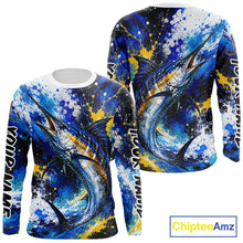 Load image into Gallery viewer, Custom Marlin Fishing Jersey – Saltwater Fishing Shirt Long Sleeve For Men