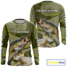 Load image into Gallery viewer, Walleye Fishing Custom Performance Fishing Shirts, Walleye Fishing Jerseys For Men NHT500