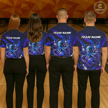 Load image into Gallery viewer, Men's Personalized Octopus Bowling Polo Shirt &amp; Quarter Zip Pullover – Custom Team Bowling Jersey NHT1174
