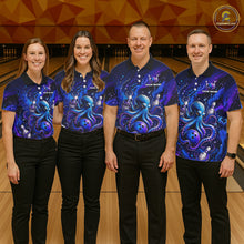 Load image into Gallery viewer, Women's Personalized Octopus Bowling Polo Shirt &amp; Quarter Zip Pullover – Custom Team Bowling Jersey NHT1174