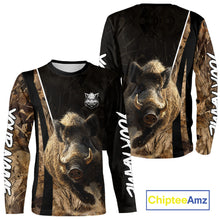 Load image into Gallery viewer, Best Custom Wild Boar Hunting Black Camo Forest 3D Printed Shirts, Hunting Gifts NHT284