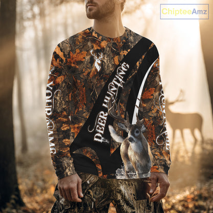 Whitetail Deer Hunting Orange Camo Hoodie, Sweatshirt Hunting Shirt For Men NHT347