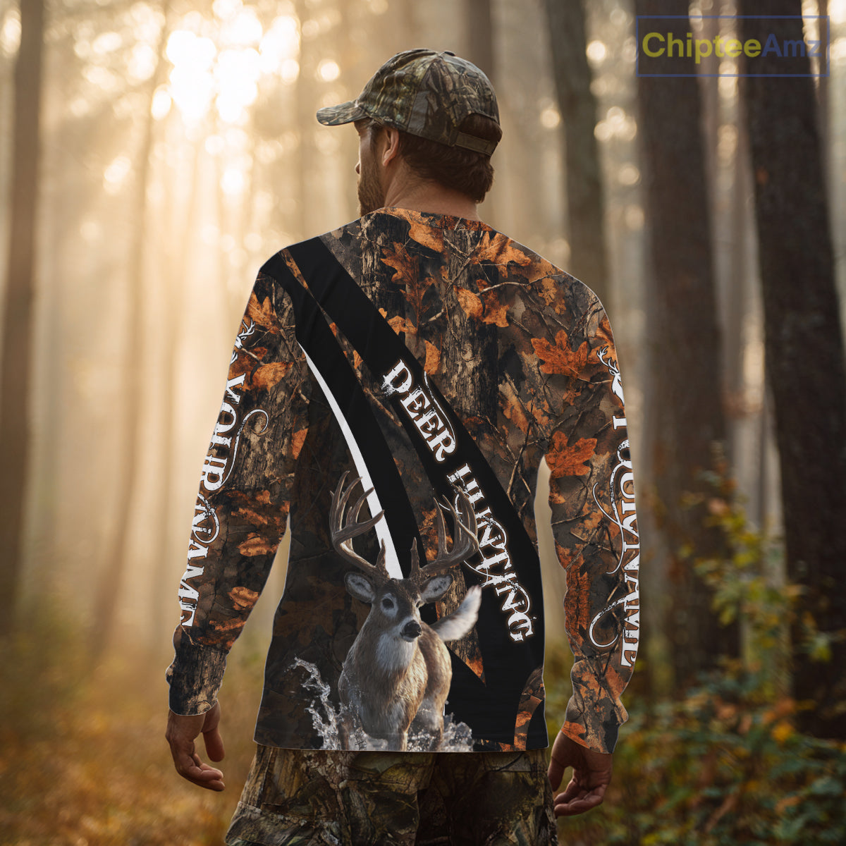 Whitetail Deer Hunting Orange Camo Hoodie, Sweatshirt Hunting Shirt For Men NHT347