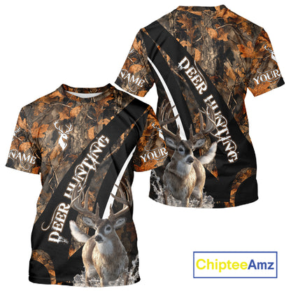 Whitetail Deer Hunting Orange Camo Hoodie, Sweatshirt Hunting Shirt For Men NHT347