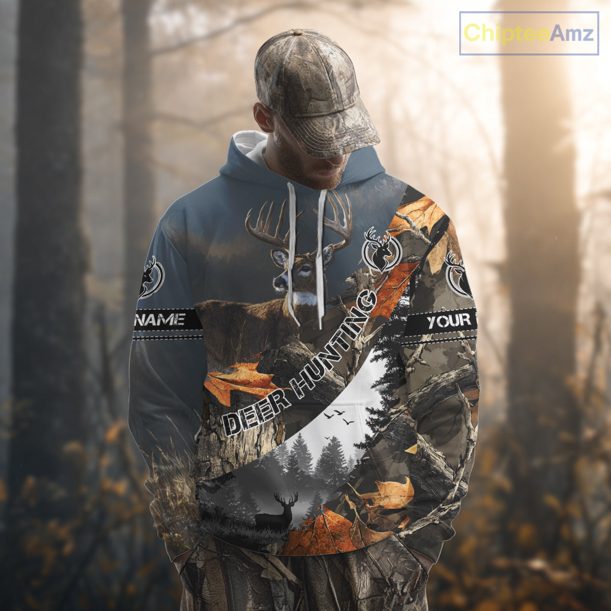 Deer Hunting Camo Custom 3D All Over Print Shirt, Personalized Gift NHT297