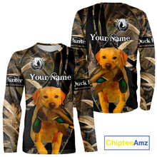 Load image into Gallery viewer, Yellow Lab Duck Hunting Camo Shirt – All Over Print Design, Perfect Gift for Hunters NHT227
