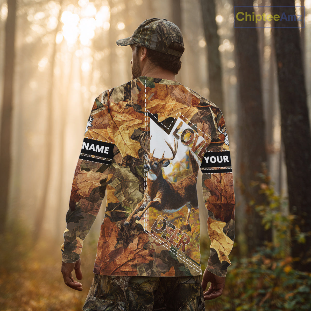 Whitetail Deer Hunting Shirt Personalized 3D All Over Print Autumn Camo Hunting Clothes NHT155