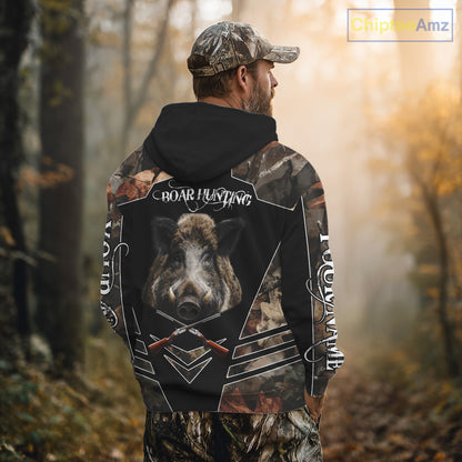 Personalized Wild Hog Hunting Camo Full Printing Shirts, Gift For Hunters NHT163